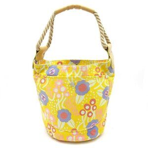 Chanel High Summer Shoulder Bag Canvas Yellow